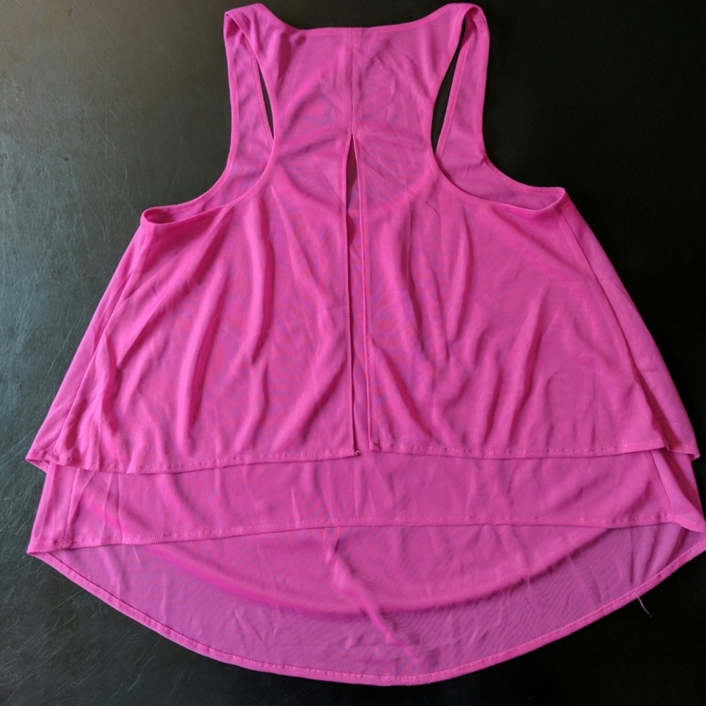 Express Fuchsia Chiffon Tank - Picture 2 of 3